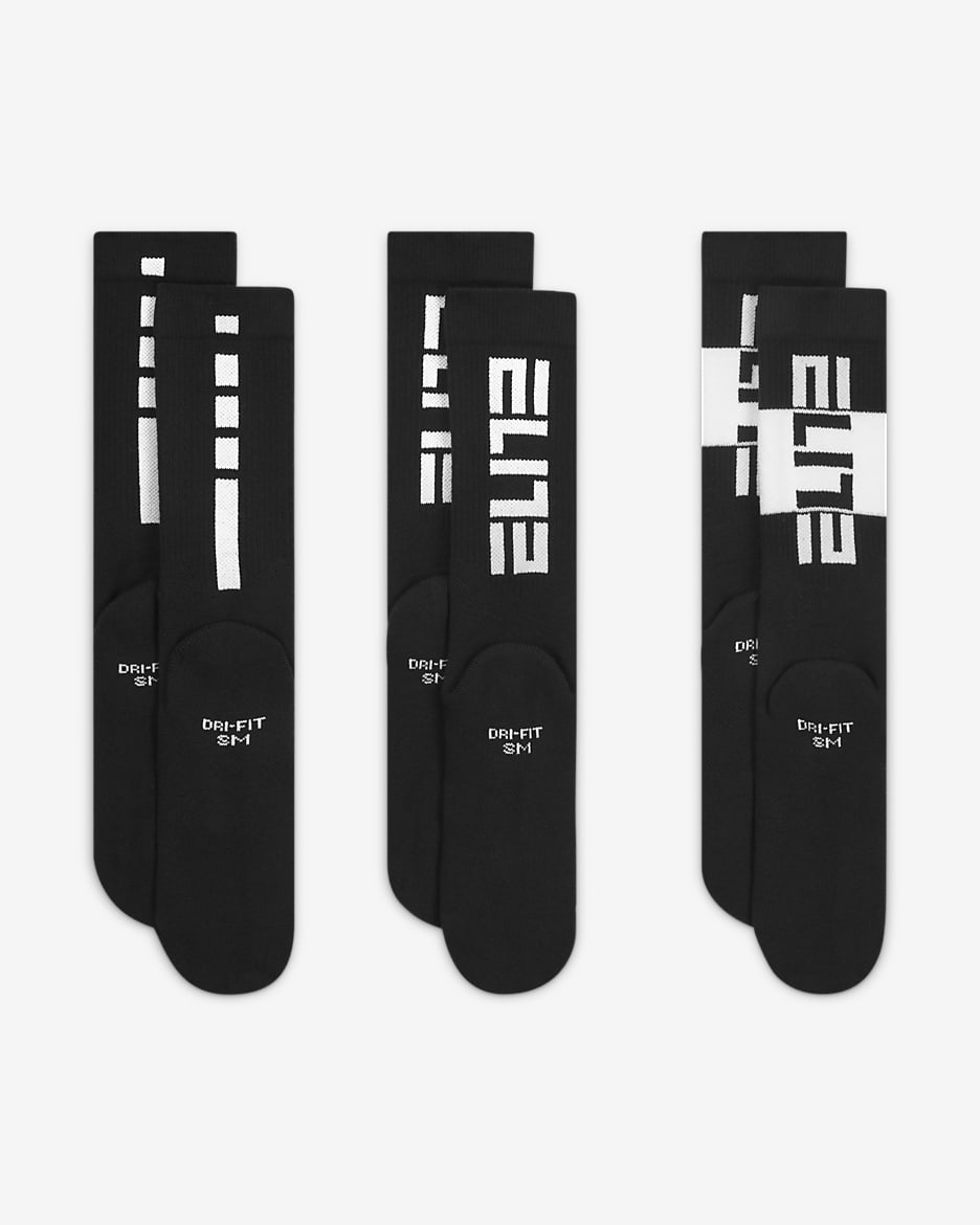 Nike elite socks 3 pack on sale